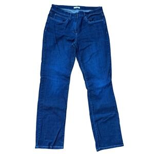 Eileen Fisher Women Size 10 Blue Wash Denim Straight Leg Jeans Made in Portugal